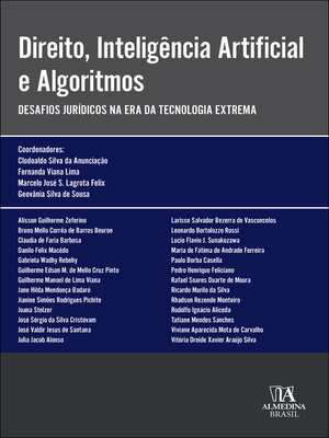 cover image of Direito, inteligência artificial e algoritmos